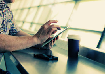 man's hands with smartphone