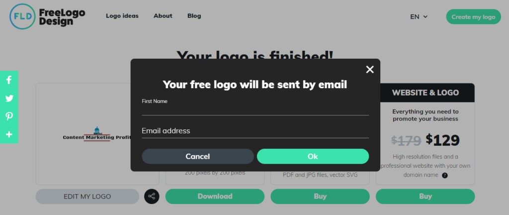 Using website touch points to providing a free service and get first-party data like email ids