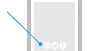 social links in ad unit