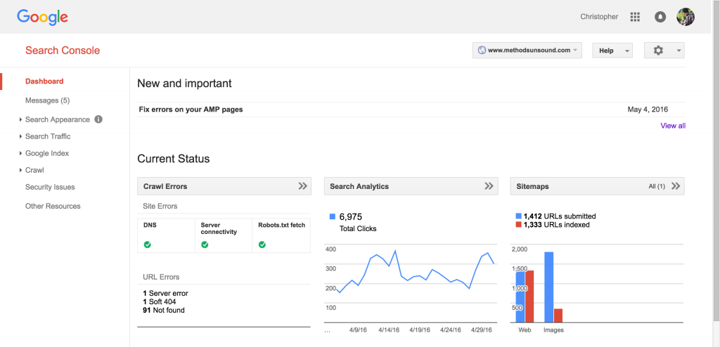Search Console Dashboard